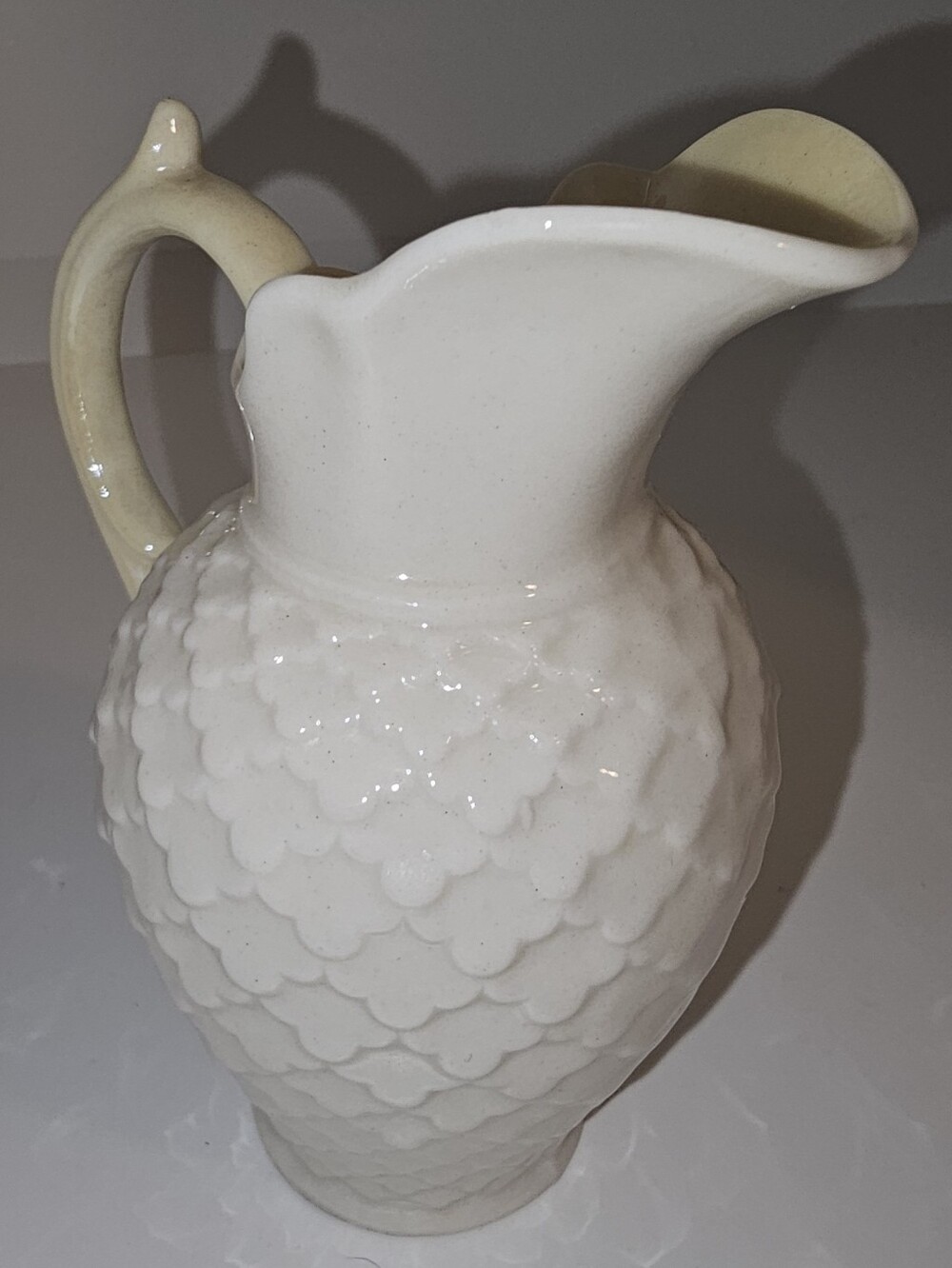 Belleek Rathmore Porcelain Small Pitcher with Scalloped Texture - EUC